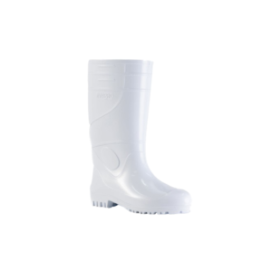Bota PVC branca cano longo